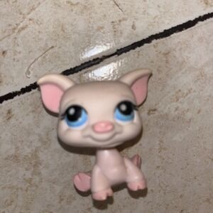 Littlest Pet Shop Light Pink Pig Blue Eyed Figure Hasbro #87
